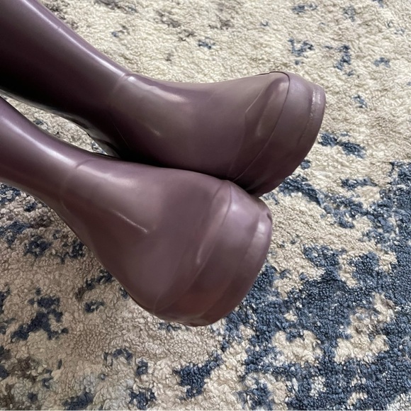 Hunter Classic Tall Rain Boots Lavender Purple Wellies Size 4 - Picture 13 of 14